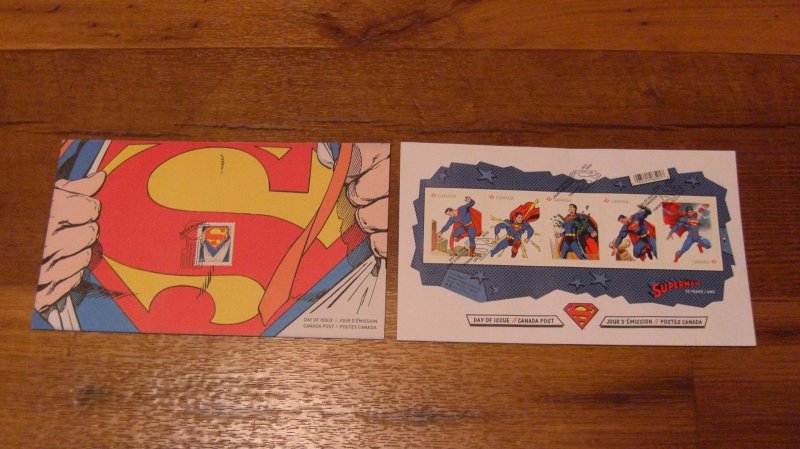 Superman  -- Canada Post 2 FDC - Issued 2013/09/10