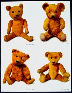 2002 US Sc. #UX382-UX385 Teddy Bear postal cards, sheet of 4, very good shape