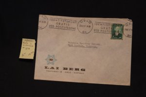 Norway 275 on cover Oslo to W. Norfolk VA (#1245)