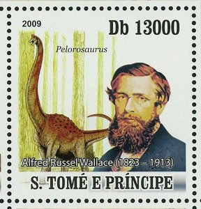 Dinosaurs Stamp Alfred Russel Wallace Pterodaustro Xiaosaurus S/S MNH #4130-4133 