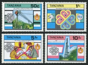 Tanzania 229-232,232a,MNH.Mi 229-232,Bl.34. World Communication Year.WCY-1983.