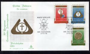 Vatican City 592-594 U/A FDC