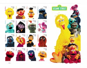 Sc5394A-P  Sesame Street Muppets MNH Sheet of 16