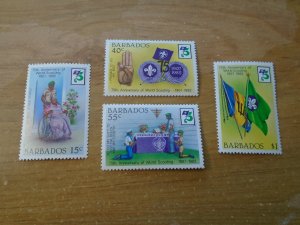 Barbados  #  589-92   MNH Scouting