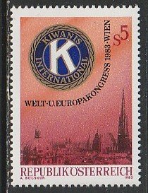 1983 Austria - Sc 1246 - MNH VF - 1 single - Kiwanis International