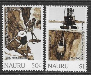 NAURU SG383/4 1989 NAURU PHOSPHATE CORPORATION  MNH