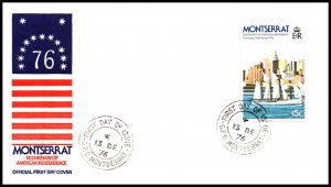 Montserrat 359 Sailing Ship U/A FDC