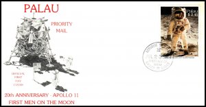 Palau 219 Anniversary Moon Landing U/A FDC