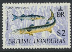 British Honduras SG 266 SC # 224 MLH  Wildlife  Barracuda  1968  see scans