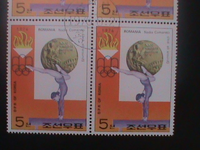 KOREA-1976- OLYMPIC GAMES WINNERS-MONTREAL'76--CTO-BLOCK- VF LAST ONE