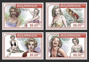 Mozambique - 2018 Marilyn Monroe - Set of 4 Stamps - MOZ18204a