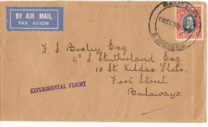 SOUTH RHODESIA 1931 EXPERIMENTAL AIR MAIL FLIGHT SALISBURY RHODESIA TO BULAWAYO