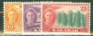 Sarawak 180-192 mint CV $64.45; scan shows only a few