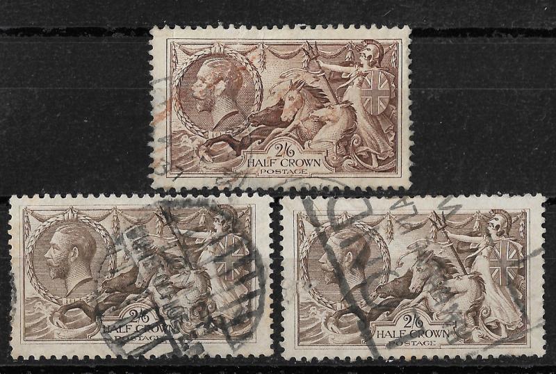 Great Britain Scott # 173 (3) Variety VF Used nice color ! scv$350++ see pic !