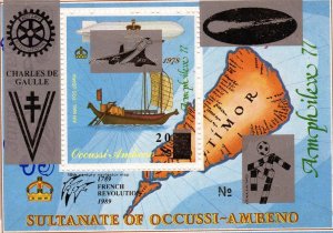 Timor Ocussi-Ambeno 1989 Halley's Comet/World Cup/Rotary/Concorde SS