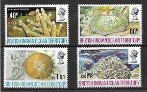 1972    BRITISH INDIAN OCEAN TERRITORY -  SG. 41 / 44 - CORAL -  MNH