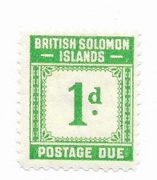 Solomon Islands #J1 MH - Stamp CAT VALUE $4.50