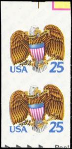 2431b, MNH 25¢ Eagle Die Cutting Omitted ERROR Pair - Stuart Katz