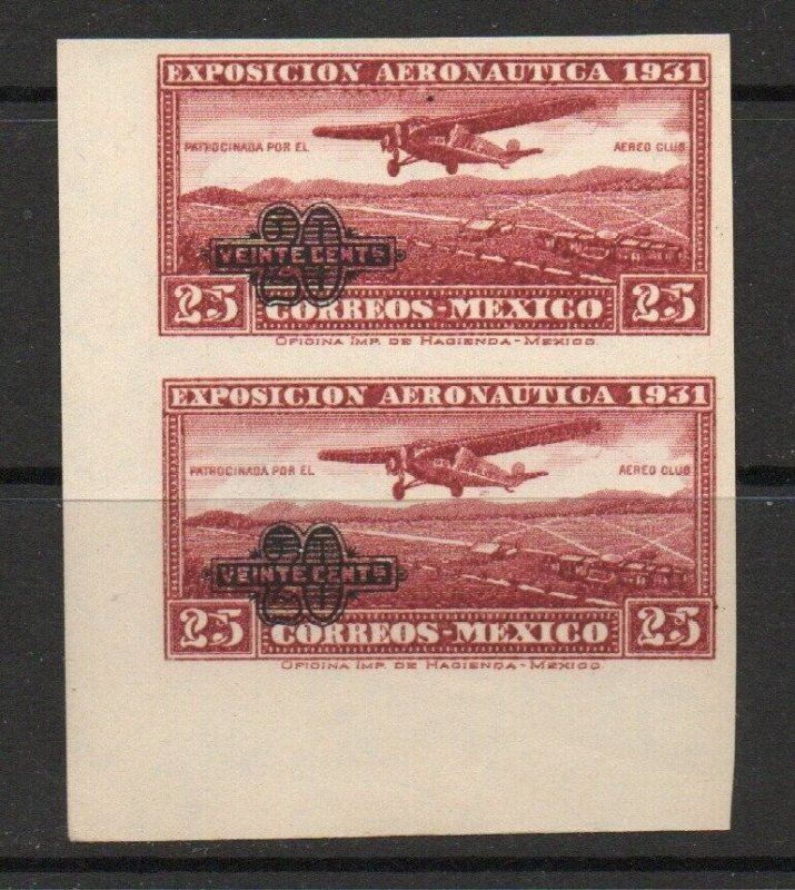 Mexico - Sc# C45a MLH / IMPERF PAIR - Backstamped JKB      /         Lot 0124239