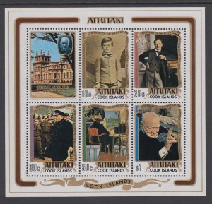 Aitutaki 114a Churchill Souvenir Sheet MNH VF