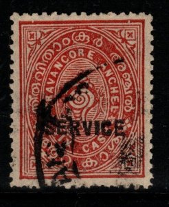 INDIA-TRAVANCORE SGO85 1941 6ca BROWN-RED USED