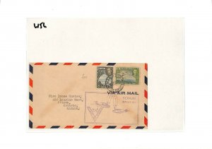 Bermuda WW2 First Day Cover FDC 7½d First Flight V FOR VICTORY Canada 1943 W56