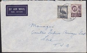PAPUA NEW GUINEA 1952 cover Australia franking used in RABAUL..............A7978