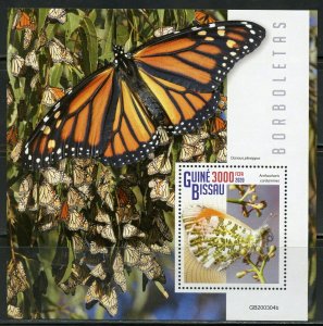 GUINEA BISSAU 2020 BUTTERFLIES  SOUVENIR SHEET MINT NH