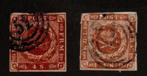 Denmark 4 & 4a Used.