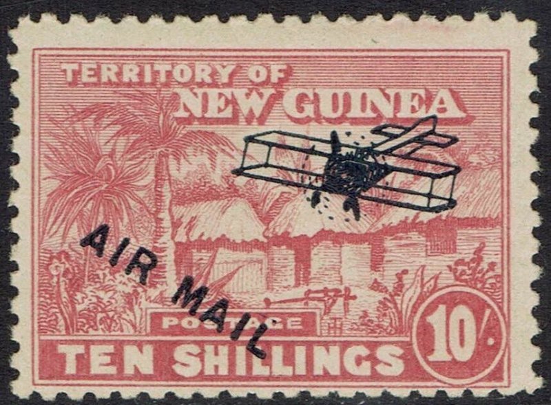 NEW GUINEA 1931 HUT AIRMAIL 10/- 