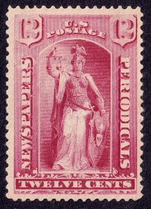 US Scott PR63, 1879 Newspapers Periodicals 'Justice', 12c red, H MINT