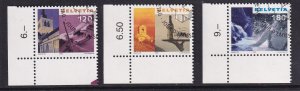 Switzerland   #1076-1078 cancelled  2000 tourism