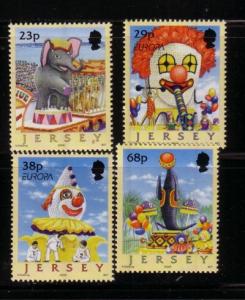 Jersey  Sc 1020-3 2002 Europa Circus stamp set mint NH