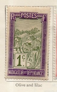 Madagascar & Dependencies 1908 Early Issue Fine Mint Hinged 1c. NW-101579