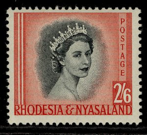 RHODESIA & NYASALAND QEII SG12, 2s 6d black & rose-red, M MINT.