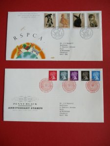 1990 GB First Day Covers Complete Run Philatelic Bureau Edinburgh Used Typed