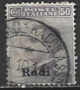 COLLECTION LOT 21722 ITALY OFFICES IN RHODES #9 1912 CV+$19