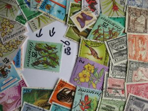 Guyana older collection 50 different U mixed cond. A few British Guiana are here