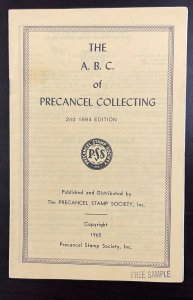 ABC of Precancel Collecting 2nd Ed 1984 Publishing by  Precancel Stamp Society