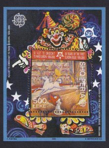 Albania   #2763  MNH  2005  Europa  anniversary sheet    circus  .   clown