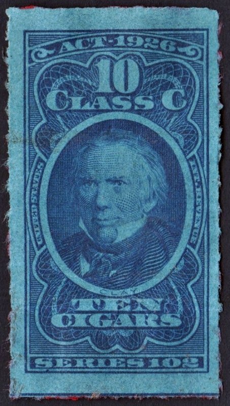 Series 102 10 Class C Cigarettes Tax Stamp (1926) Used