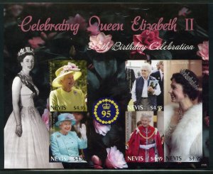 NEVIS 2021  QUEEN ELIZABETH' II 95th BIRTHDAY IMPERF  SHEET MINT NEVER HINGED