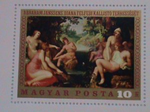 HUNGARY STAMP: 1970-SC#2030-DIANA & CALLISTO- FAMOUS PAINTING-MINT STAMP S/S