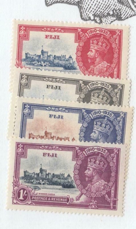 FIJI # 110-113 VF-MNH KGV SILVER JUBILEES