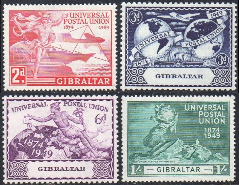 Gibraltar 1949 75th Anniversary of U.P.U. MH