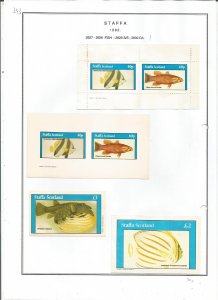 STAFFA - 1982 - Fish - Sheets - Mint Light Hinged - Private Issue