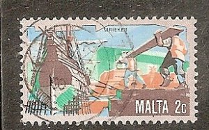 Malta   Scott  594  Ship Building      Used