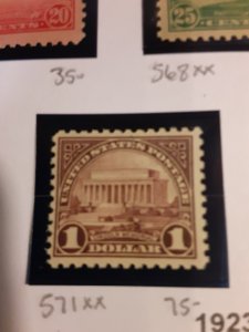 *United States #571            MNH