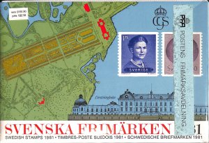 Sweden, complete folder with MNH stamps, year set 1981