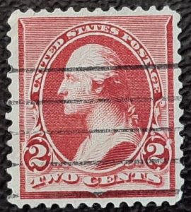 US Scott # 220; 2c Washington from 1890; used, VF centering